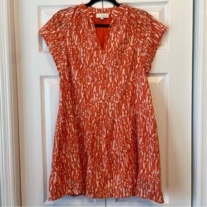 Pinch Orange 100% Cotton Drop Waist Mini Dress